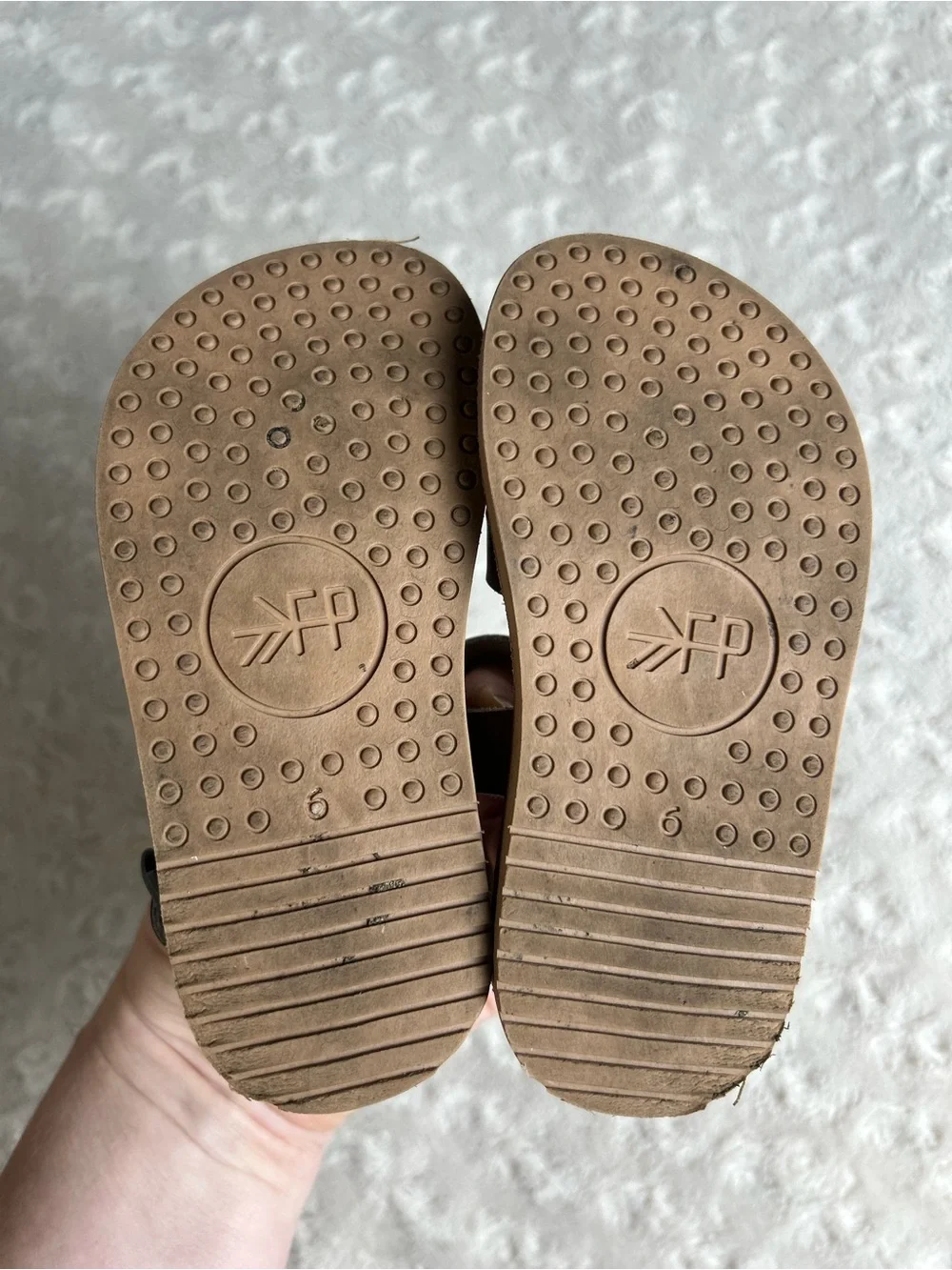Freshly Picked Cognac Carmel Sandals Size 6 Brown